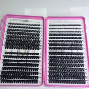 3-in-1 Mixed Cluster Eyelashes – Fluffy Curly DIY Individual Lashes (50D / 60D / 80D, 8–16mm)