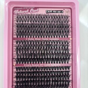 3-in-1 Mixed Cluster Eyelashes – Natural Fluffy DIY Lashes (30D / 40D / 50D, 10–18mm)
