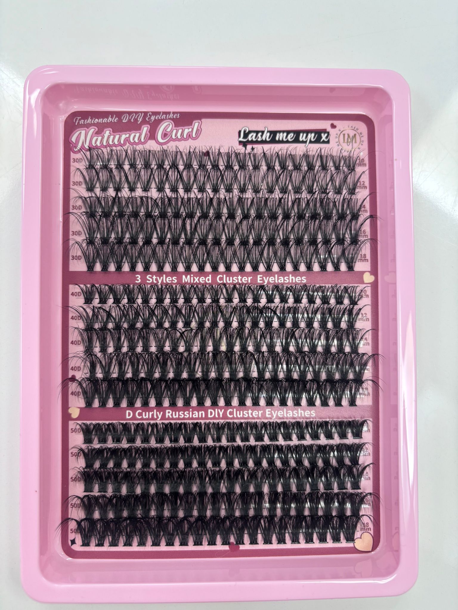 3-in-1 Mixed Cluster Eyelashes – Natural Fluffy DIY Lashes (30D / 40D / 50D, 10–18mm)